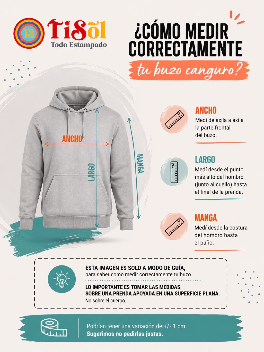Como medir buzo canguro unisex personalizado con DTF